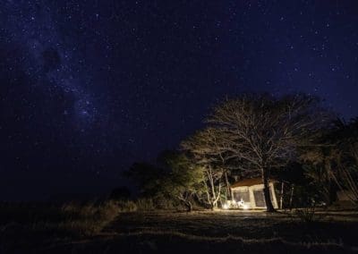 Busanga Plains camp under the stars